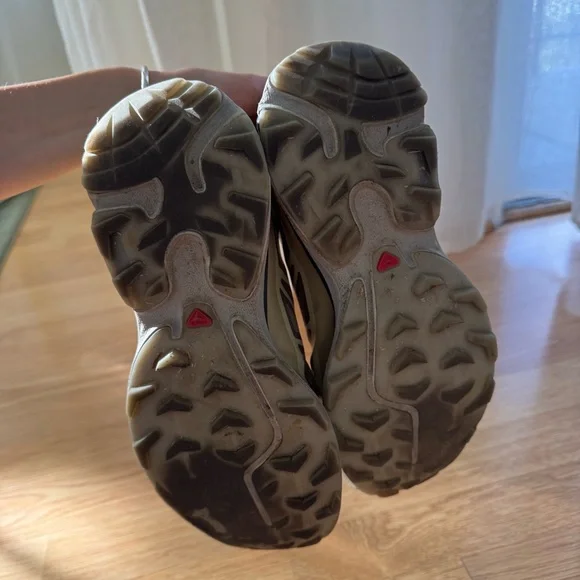 Salomon XT-6 Clear Beige Trail Sneakers Size 7 - Picture 6 of 6